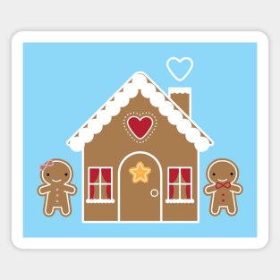 Kawaii Christmas Gingerbread House Magnet